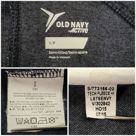 Old Navy Women’s Size S Go-Warm Tech-Fleece Zip-Up Activewear Hoodie Blue - Picture 6 of 9